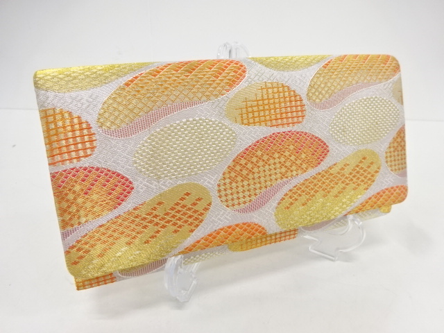 アンティーク　抽象模様織り出し和装バッグ